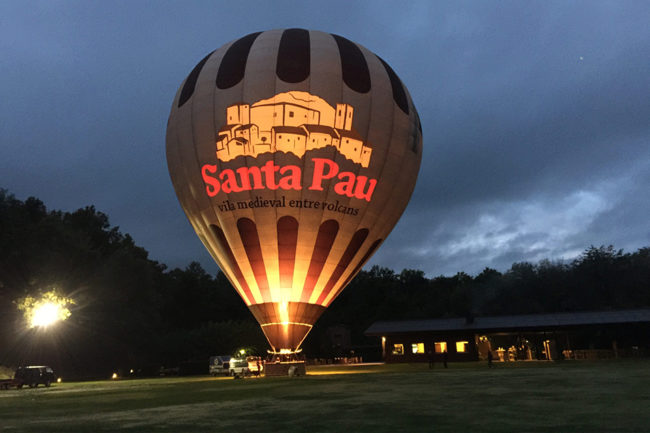 vol en globus per la garrotxa